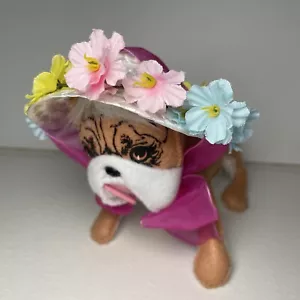 2014 Annalee Puppen Englische Bulldogge Hund Ostern Frühling Motorhaube Kuscheltier - Bild 1 von 10