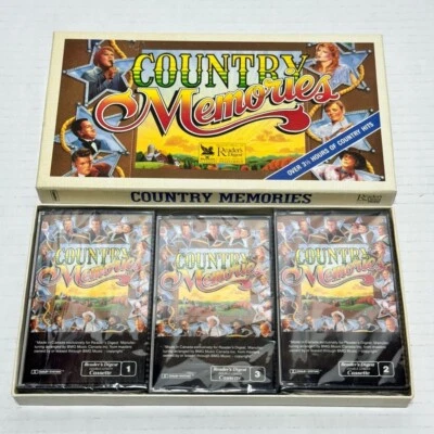  NEW & SEALED Readers Digest Country Memories 3 Cassette Tape Lot - Image 1 of 2