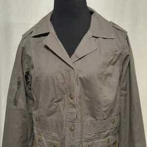 Chaqueta Camisa de Mujer Columbia XCO Talla M Estilo Militar Botones Frontal Larga Slv Algodón - Imagen 1 de 7