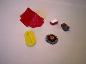 HO Scale large tent campfire log pile cooler and raft *FINISHED* 1:87 scale lg/r - Picture 1 of 3