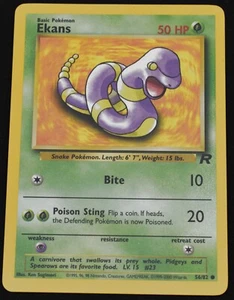 Ekans 56/82 Team Rocket 2000 WOTC Englisch Pokemon TCG Vintage Near Mint NM - Bild 1 von 10