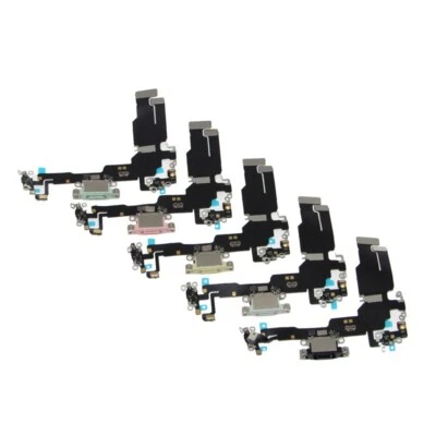OEM Audio Jack Mic Charging Port Dock Felx Cable For iPhone 15 15+ 15 Pro 15 Max - Image 1 of 4