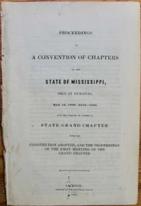 1846 Mississippi Royal Arch Masons Convention Freemasons - Picture 1 of 1