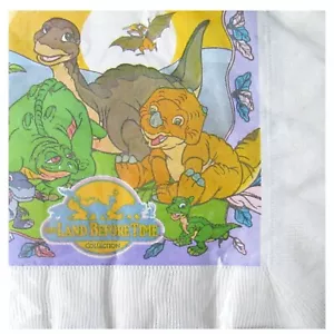 LAND BEFORE TIME VINTAGE 1997 LUNCH NAPKINS (16) Birthday Dinner Dino Large - Picture 1 of 1