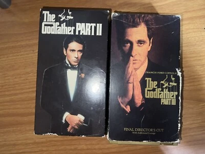 The Godfather Part II & III (Director’s Cut) (VHS, 2-Tape Sets)  1974 1990 USED - Image 1 of 4