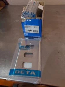 9x New DETA 3 Gang Grid plate, chrome plated stainless Steel front plates. - Picture 1 of 2