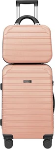Hard Case Luggage 2 Piece Sets Carry On Luggage Lightweight With Spinner Wheels - Picture 1 of 7