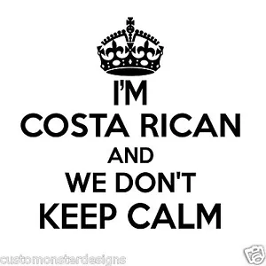 Pegatina de pared costarricense... 20 pulgadas de alto We Don't Keep Calm vinilo arte de pared - Imagen 1 de 2