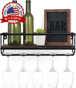 Porta Copa y Botellas De Vino Organizador Para Cocina Botelleros Soporte Moderno - Picture 1 of 8