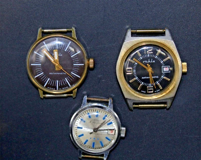3 x alte Ruhla Armbanduhr DDR - Bild 1 von 4