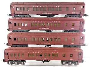 Lionel Prewar 2623 Irvington & Manhattan Four Passenger Cars Madison-Type /22/ - Picture 1 of 9