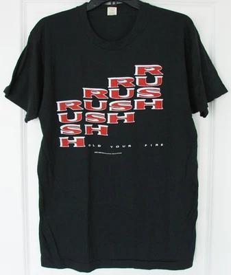Never Worn Vintage 1987 Rush Hold Your Fire Concert Tour SCREEN STARS T-Shirt XL - Image 1 of 4