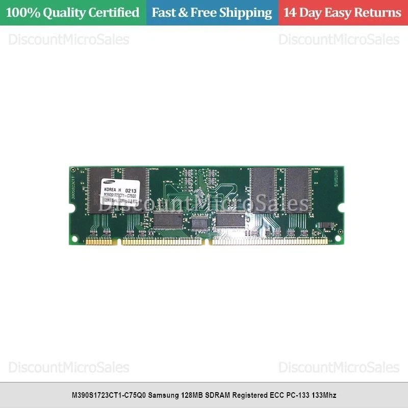 M390S1723CT1-C75Q0 Samsung 128MB SDRAM Registered ECC PC-133 133Mhz - Image 1 of 1