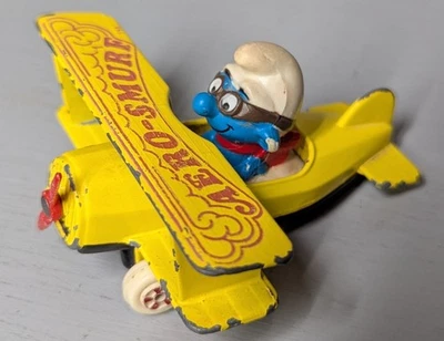 vintage Aero-Smurf plane 1982 ERTl die cast - Image 1 of 3
