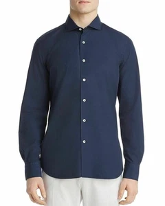 Dylan Gray All Cotton Classic Fit Poplin Shirt Navy-Size Small - Picture 1 of 2