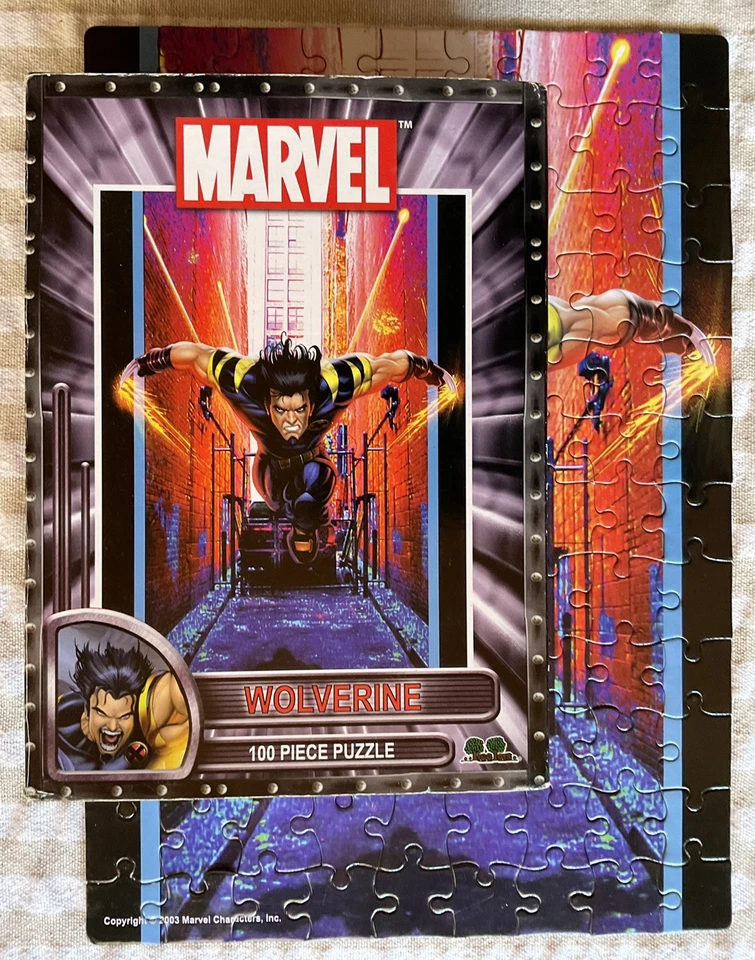 WOLVERINE 100 PIECE PUZZLE - Marvel, Limited Edition 1, Vintage, 2003, Complete — 第 1/3 张图片