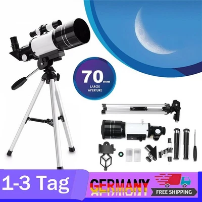 150X Teleskop Astronomie Tragbares 70 mm Refraktor Fernrohr Teleskop für Kinder - Bild 1 von 4