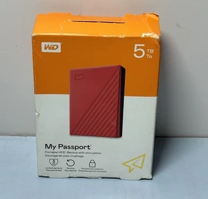 WD My Passport 5TB Portable HDD WDBPKJ0050BRD-WESN - Afbeelding 1 van 3