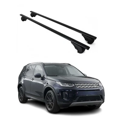 Se adapta a barras transversales de techo deportivas Land Rover Discovery 2015-2019 negras Foto 1 de 4
