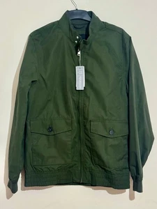 F&F Mens Coat Raincoat Rain Coat Bomber Jacket Winter Outdoor Green MEDIUM NEW - Picture 1 of 6