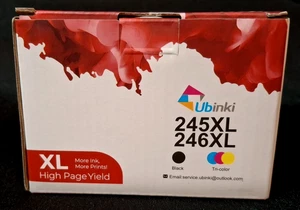 Ubinki Combo schwarz 245XL + dreifarbig 246XL Tinte HIGH YEILD kompatibel Canon Drucker - Bild 1 von 4