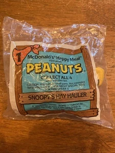 1989 McDonalds Happy Meal Peanuts Snoopys Hay Hauler New in Package - Picture 1 of 2