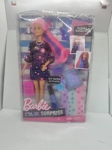 Barbie COLOR SURPRISE hair changing doll PINK STENCIL FHX00 RARE In Packaging  - Foto 1 di 15