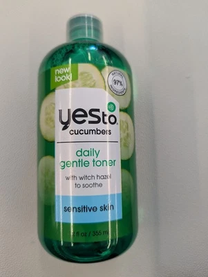 Yes To Cucumbers Daily Gentle Toner with Witch Hazel Sensitive Skin 12oz 🔥4PK🔥 - Imagem 1 de 3