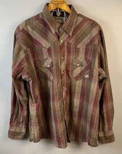 Wrangler Wrancher Long Sleeve Pearl Snap XXL MTW3089 - Picture 1 of 8