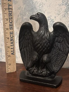 Juego de 2 sujetalibros vintage de hierro fundido de águila calva de EE. UU. decoración de dos estanterías 1188 - Imagen 1 de 7