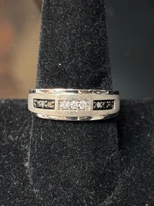 Diamant Ehering 3 Dias 10K Weißgold 5,44g Größe 9,25 (QUC025884) - Bild 1 von 3