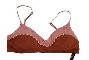 158 $ VIX Paula Hermanny Damen-Badeanzug Größe D— Cup rosa mit goldenen Nieten - Bild 1 von 15