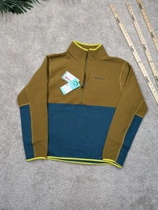 Marmot Rocklin Jacket Men XL Half Zip Fleece Hazel Dark Jungle Pull Over NWT $70 - Picture 1 of 8