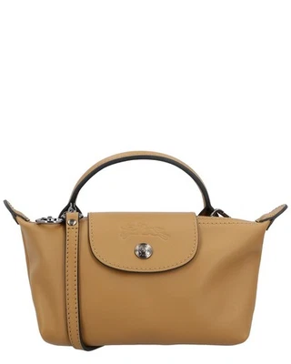 Bolsa de cuero para mujer Longchamp Le Pliage Xtra Xs beige Foto 1 de 3