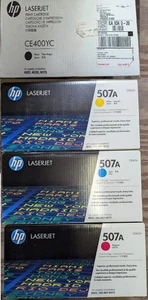 ✨ HP Genuine 507A LaserJet Toner Set CMYK CE400A CE401A CE402A CE403A ✨ - Afbeelding 1 van 6