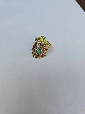 GP Garden Kollektion Ring Silber Vergoldet. Multi Edelsteine - Bild 1 von 4