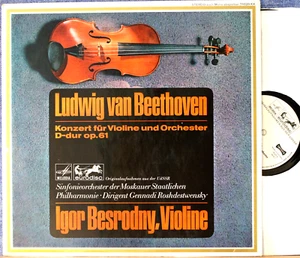 Besrodny; Rozhdestvensky. Beethoven (Violin concerto). Eurodisc 74629. NM - Picture 1 of 1