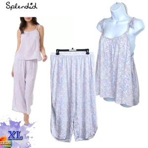 NWT Splendid Women's XL 2-Pc. Tie-Strap Cami Pajamas Set $74 - Picture 1 of 10