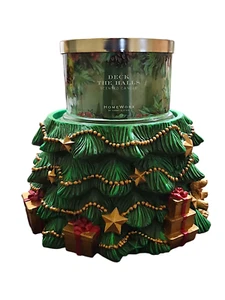 HomeWorx von Harry Slatkin Baumsockel & Deck The Halls 18 Unzen Kerze - Bild 1 von 8