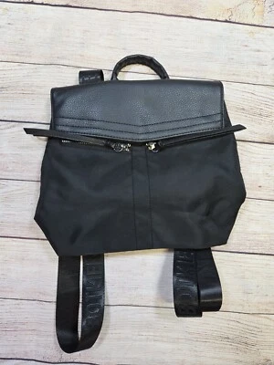 Botkier Womens Faux Leather Trim Flap Back Pack Shoulder Handbag Black - Image 1 of 4