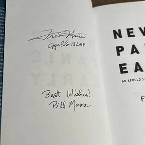 Fred Haise Signed Autographed Book “Never Panic Early” NASA Apollo 13 - HC - Picture 1 of 6