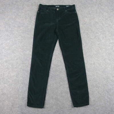 Buffalo David Bitton Pants Womens 8 Green Marvel Mid Rise Velvet Stretch Skinny - Image 1 of 4
