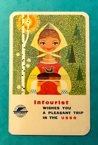 USSR Original Advertising Calendar 1966 INTOURIST Wishes you a Pleasant Trip!  - Picture 1 of 2