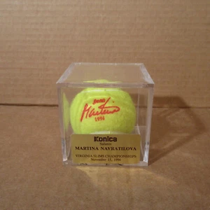 Martina Navratilova Signed Case w/ Tennis Match Ball 1994 Konica Virginia Slims - Picture 1 of 6