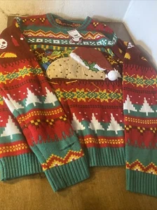Blizzard Bay Christmas Taco Ugly Sweater New Men’s XL - Picture 1 of 8
