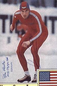 Peter Mueller Signed 4x6 Photo 1976 USA Olympic Gold Speed Skater Skating Auto