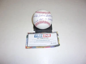 INDIOS CAL MCLISH, NOMBRE MÁS SINGULAR EN LA HISTORIA TRISTAR/HOLO FIRMADO BÉISBOL MLB - Imagen 1 de 3