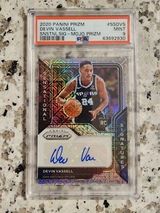 2020 Prizm Sensational Signatures Mojo Auto RC /25 Devin Vassell Auto PSA 9