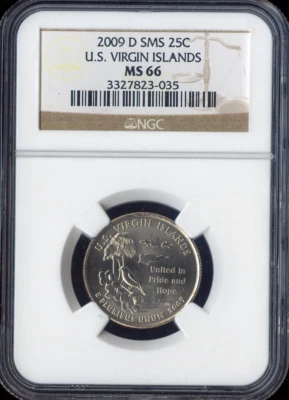 2009-D U.S. Virgin Islands Quarter NGC MS66 SMS Quality - Image 1 of 2
