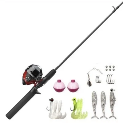Zebco 202 Spincast Fishing Rod & Reel Combo 5′ 6″ Right Hand Retrieve Metal Gear - Image 1 of 4